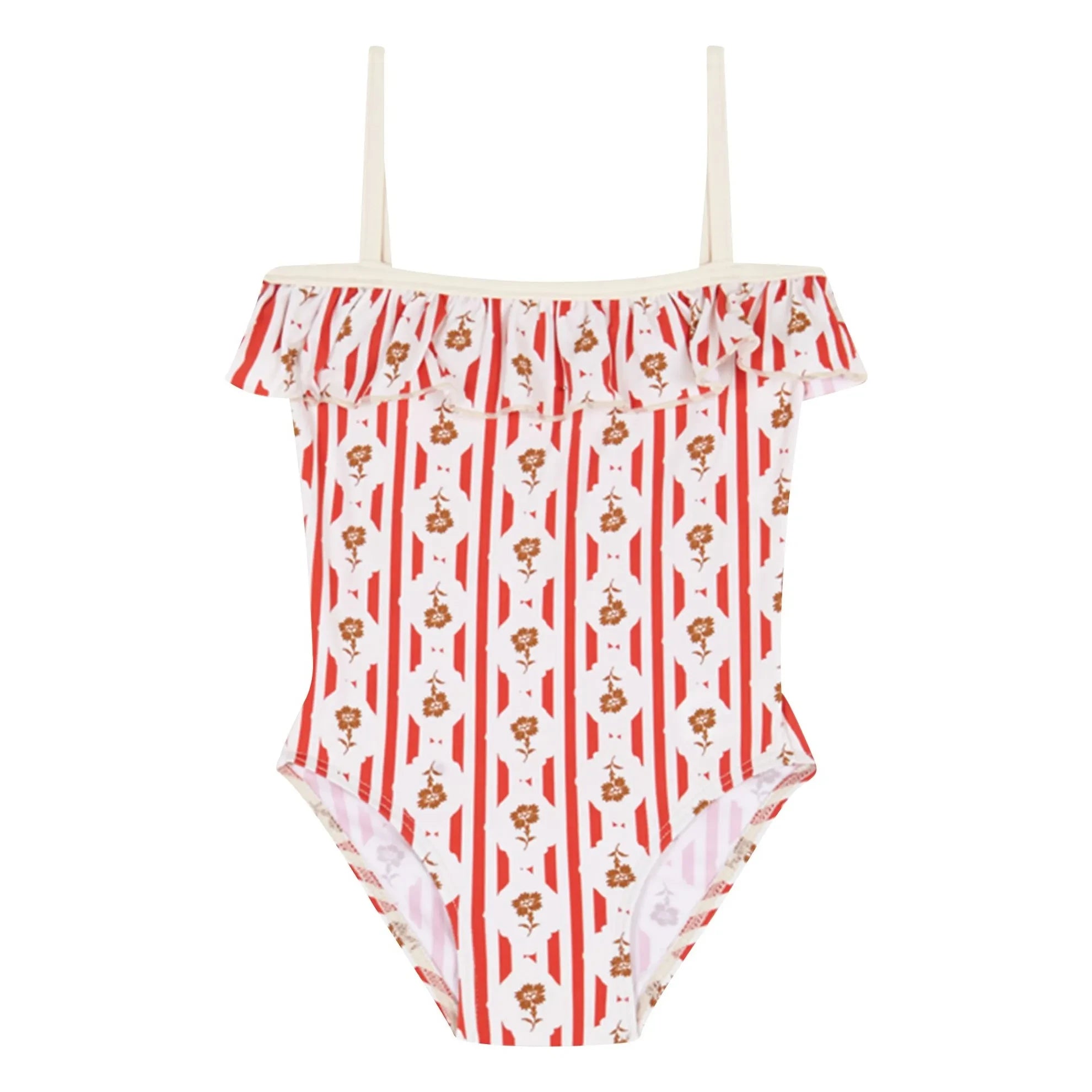 birinit - Valonga Baby Swimsuit with Flowers | Red