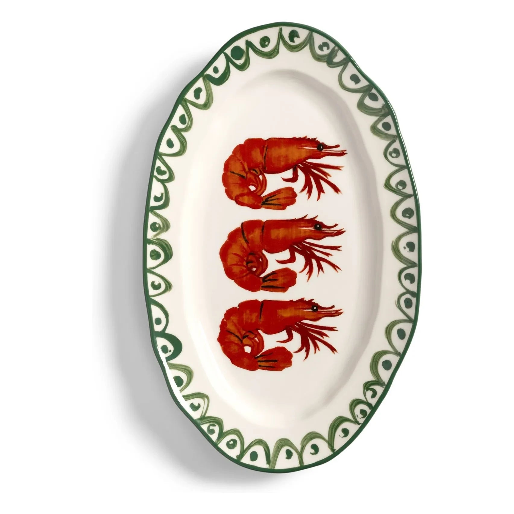 &Klevering - Porcelain Plate Siren Shrimp | Green