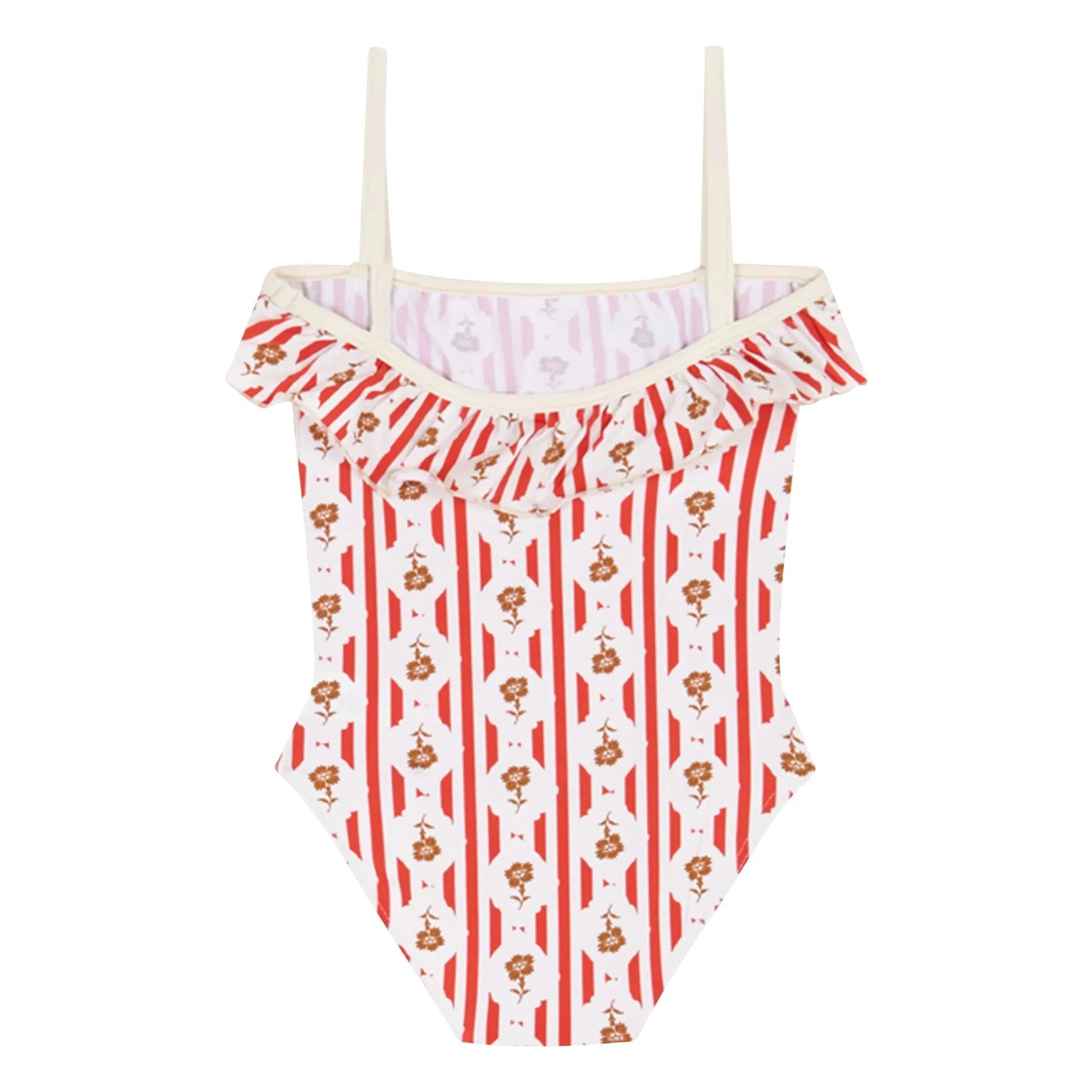 birinit - Valonga Baby Swimsuit with Flowers | Red