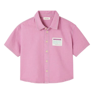 American Vintage - Grezbay Organic Cotton Denim Shirt | Lilac