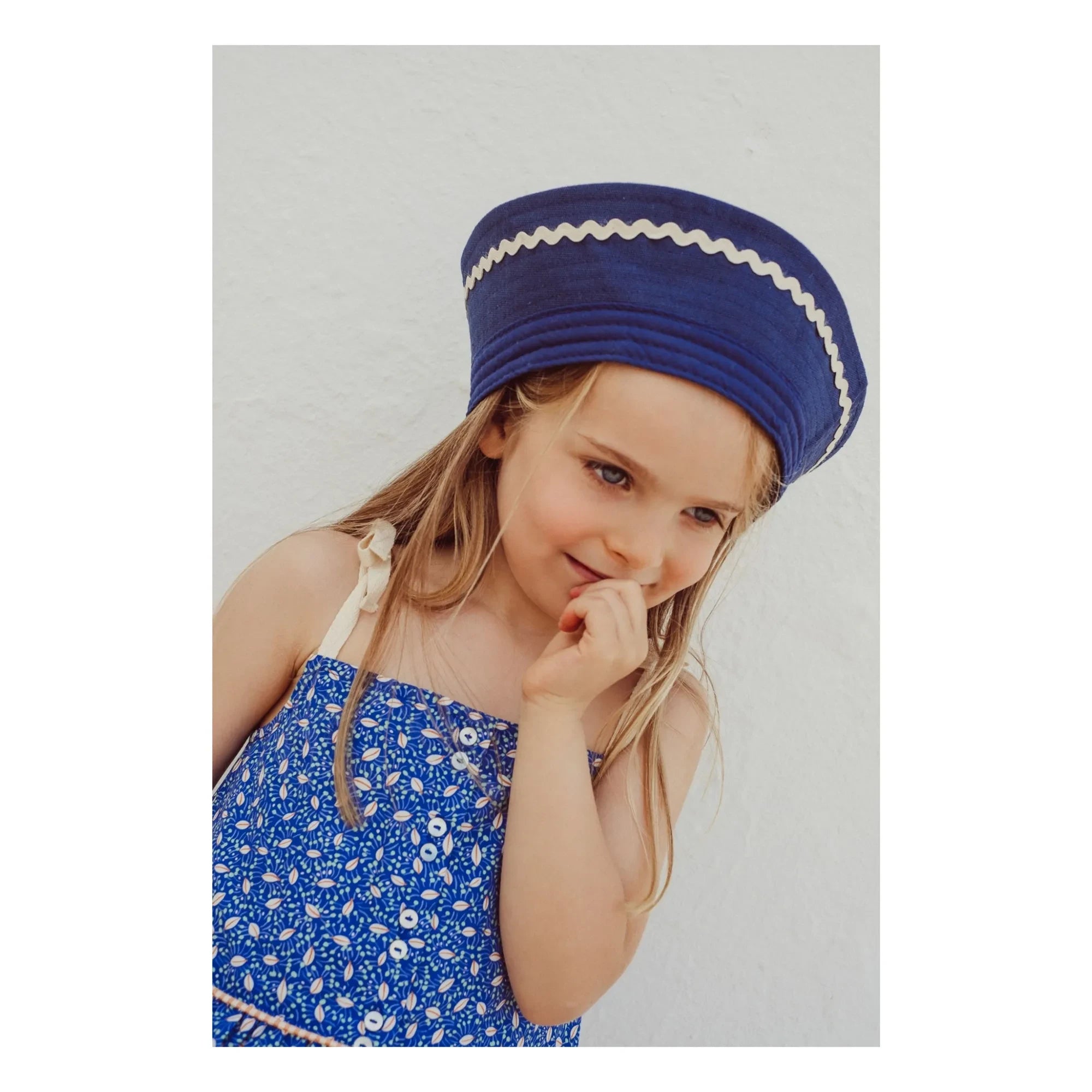 THE LiTTLE POETS - Rosalia Nature Organik Pamuk Crop Top | Kraliyet mavisi