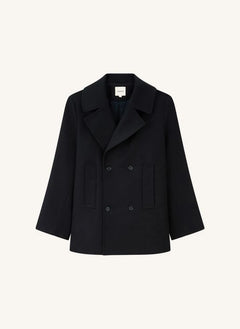 Noyoco - Dundee Recycled Wool and Cashmere Coat | Midnight Blue
