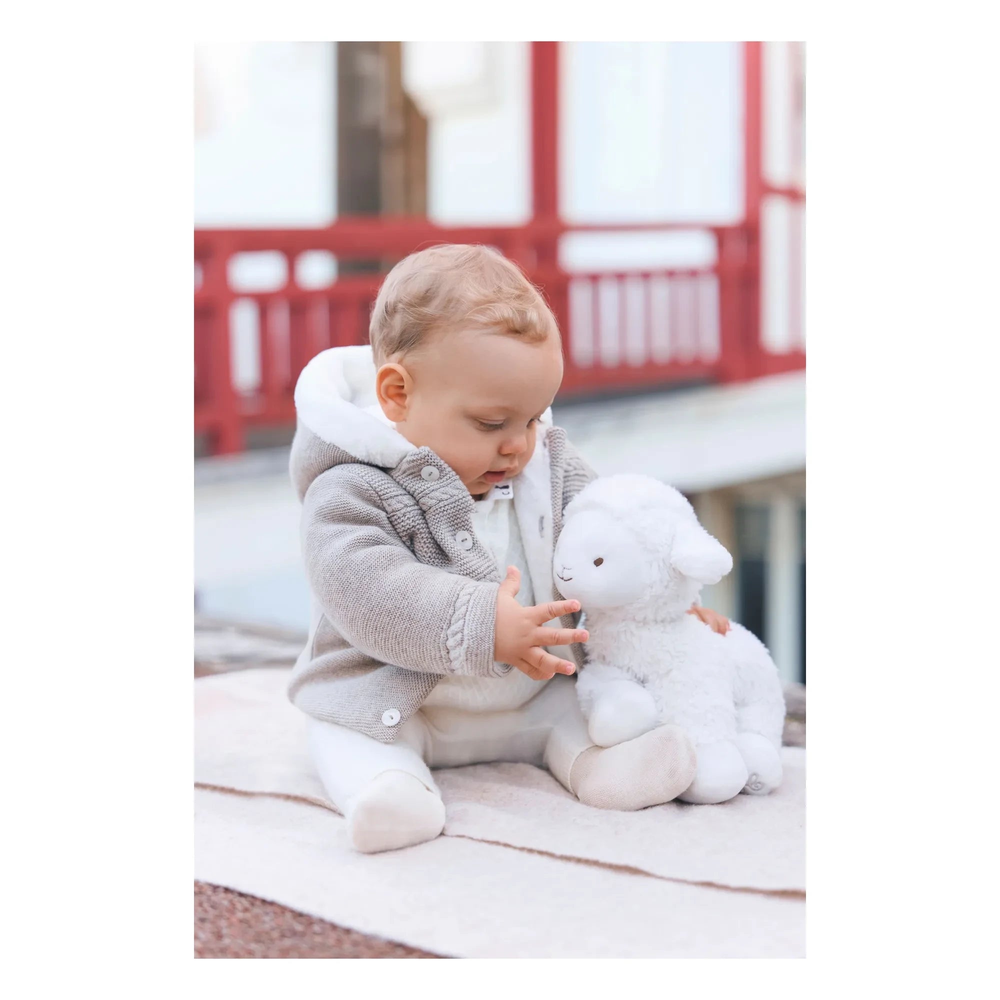 Tartine et Chocolat - Lined Cardigan | Oat Beige