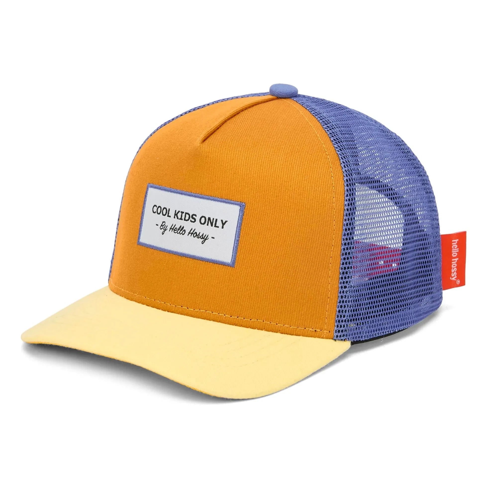 Hello Hossy - Trucker Mini Organic Cotton Curved Visor Hat | Camel