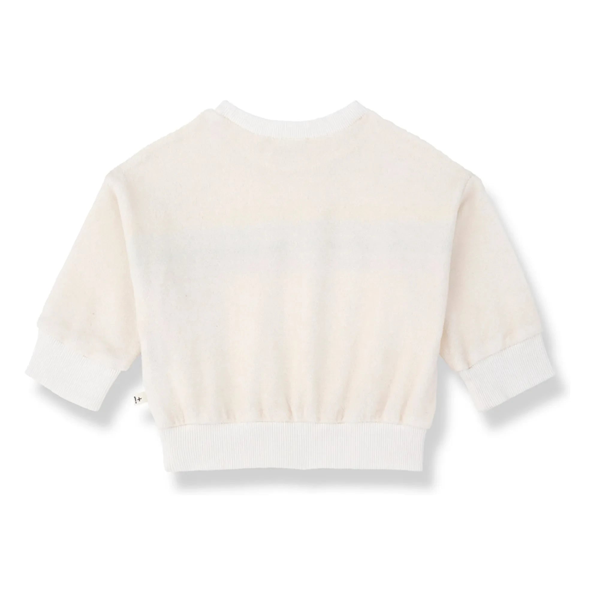 1+ in the family - Santanyi Striped Towel Sweatshirt | White