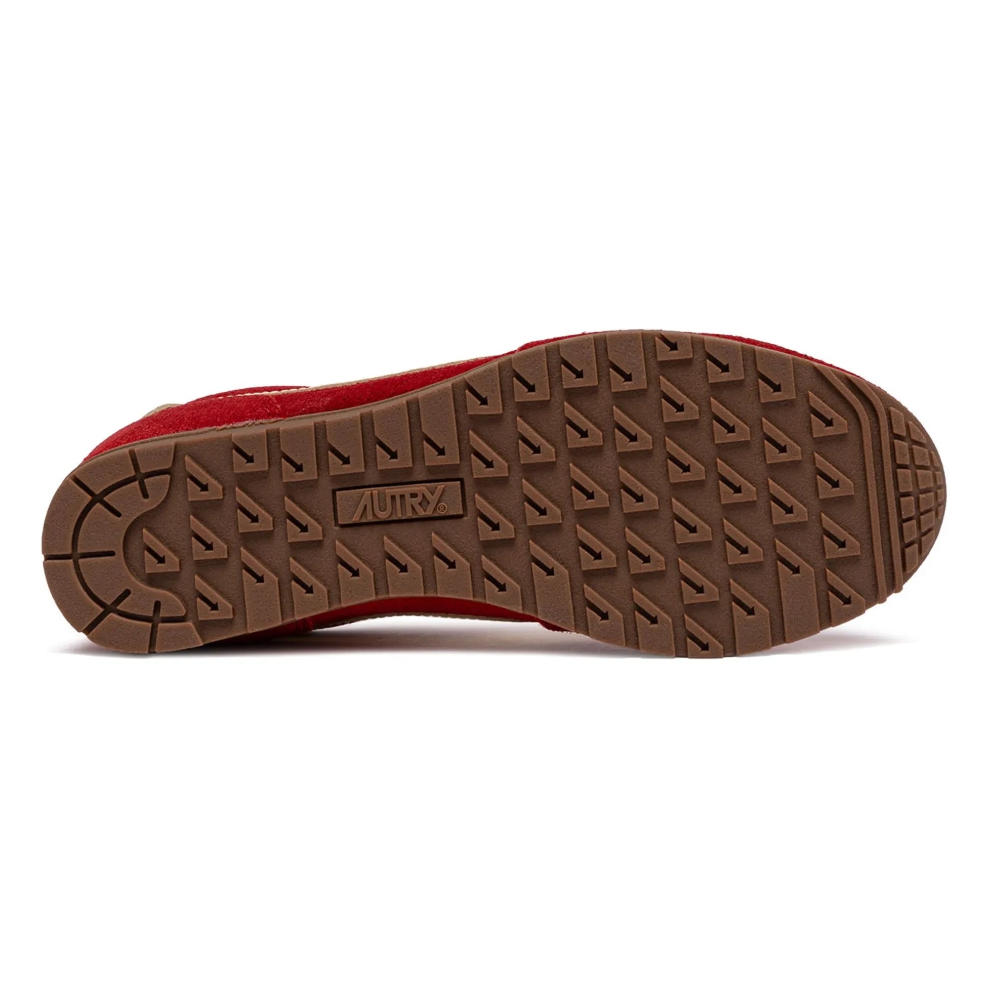 Autry - Windspin Low Two-Tone Suede and Leather Sneakers | Red