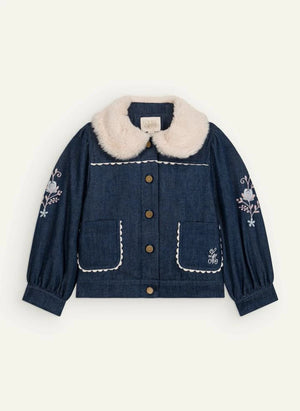 Louise Misha - Rafalina Denim Ceket | Koyu Mavi