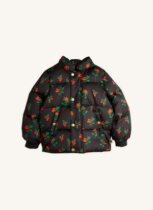 Mini Rodini - Lingonberries şişme mont | Siyah