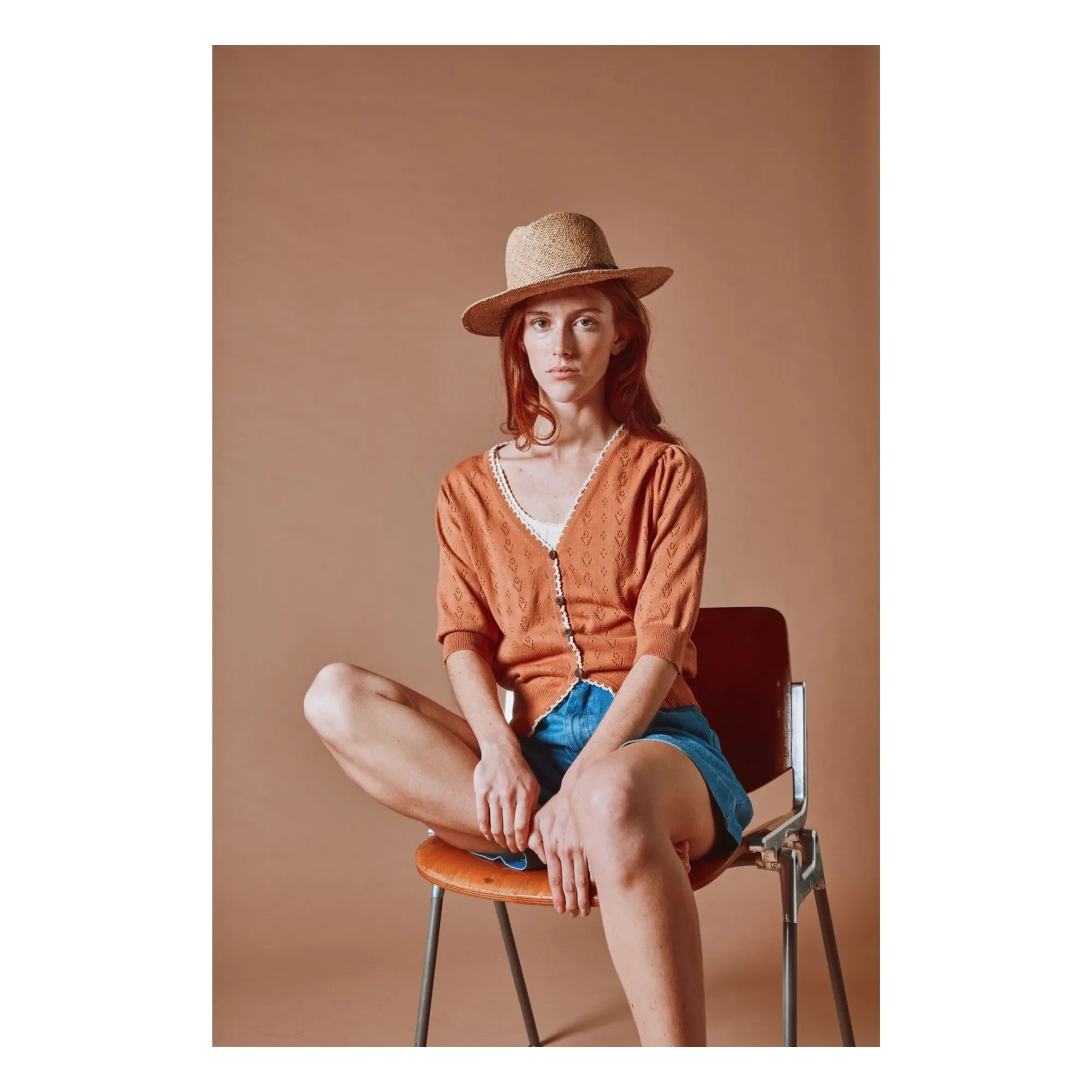 Emile et Ida - Organic Cotton Ribbed Cardigan | Cannelle