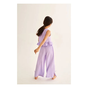 Cozmo - Purple Cotton Fleece Pants | Lavender
