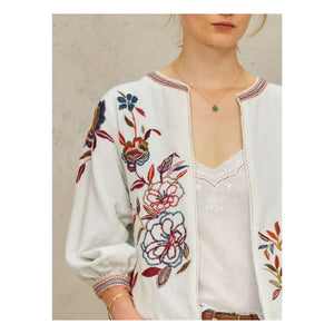 M.A.B.E. - Ori Cotton Embroidered Jacket | Red