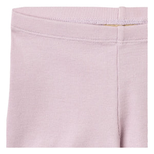 Wheat - Cine-Ribbed Organic Cotton Shorts | Lavender