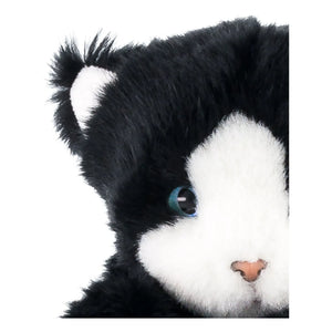 La Pelucherie - Gustave Cat Plush 25 cm | Black/White