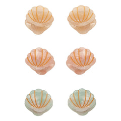 Mimi & Lula - Set of 6 Mini Seashell Clips | Cream