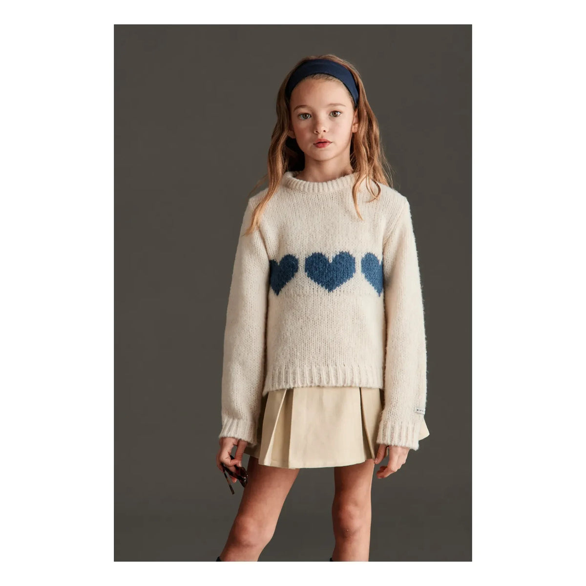 Mipounet - Mia Hearts Sweater | Cream