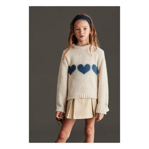 Mipounet - Mia Hearts Sweater | Cream