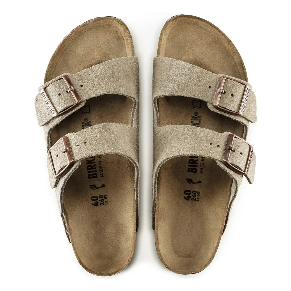 BIRKENSTOCK - Arizona Suede Sandals | Dark Beige Brown