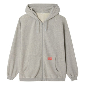 American Vintage - Hooded Zip-up Sweatshirt | Grey Melange