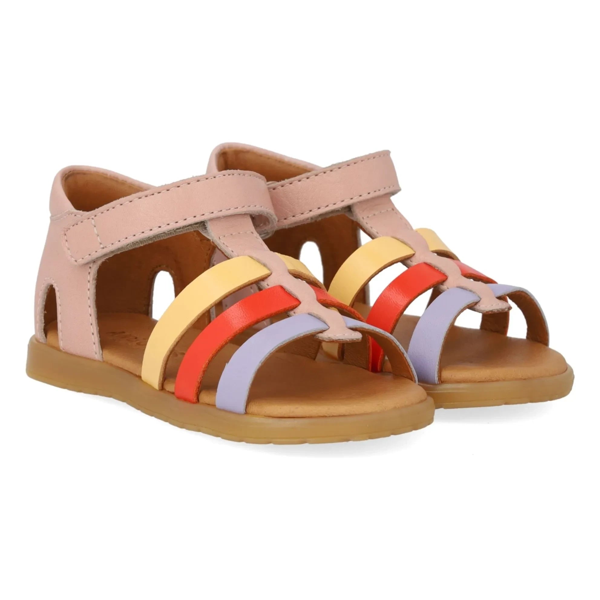 Angulus - Colour Blocked Sandals | Light Pink