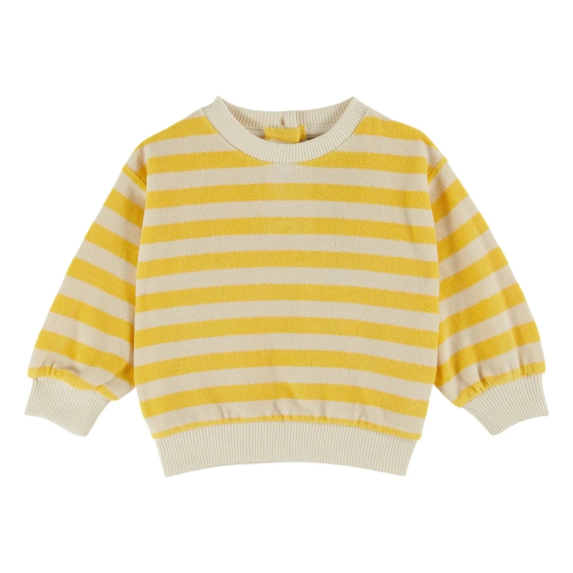 Emile et Ida - Striped Organic Cotton Sweatshirt | Yellow