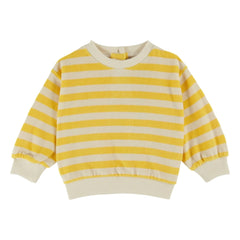 Emile et Ida - Striped Organic Cotton Sweatshirt | Yellow