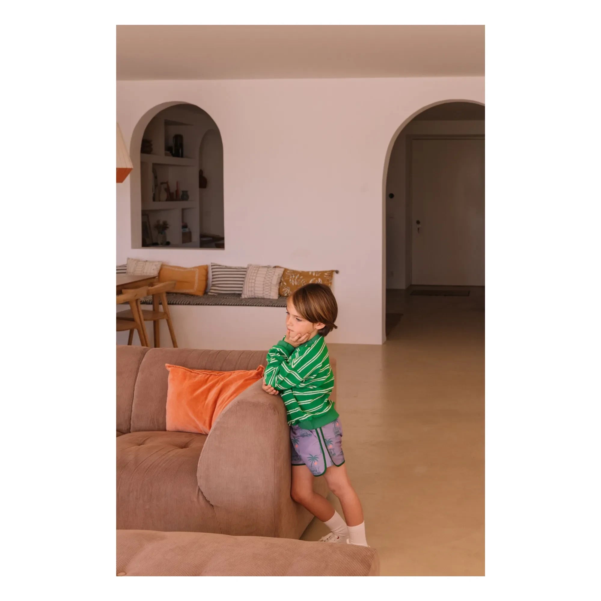 We Are Kids - Organic cotton terry sweatshirt with Nat stripes | Green