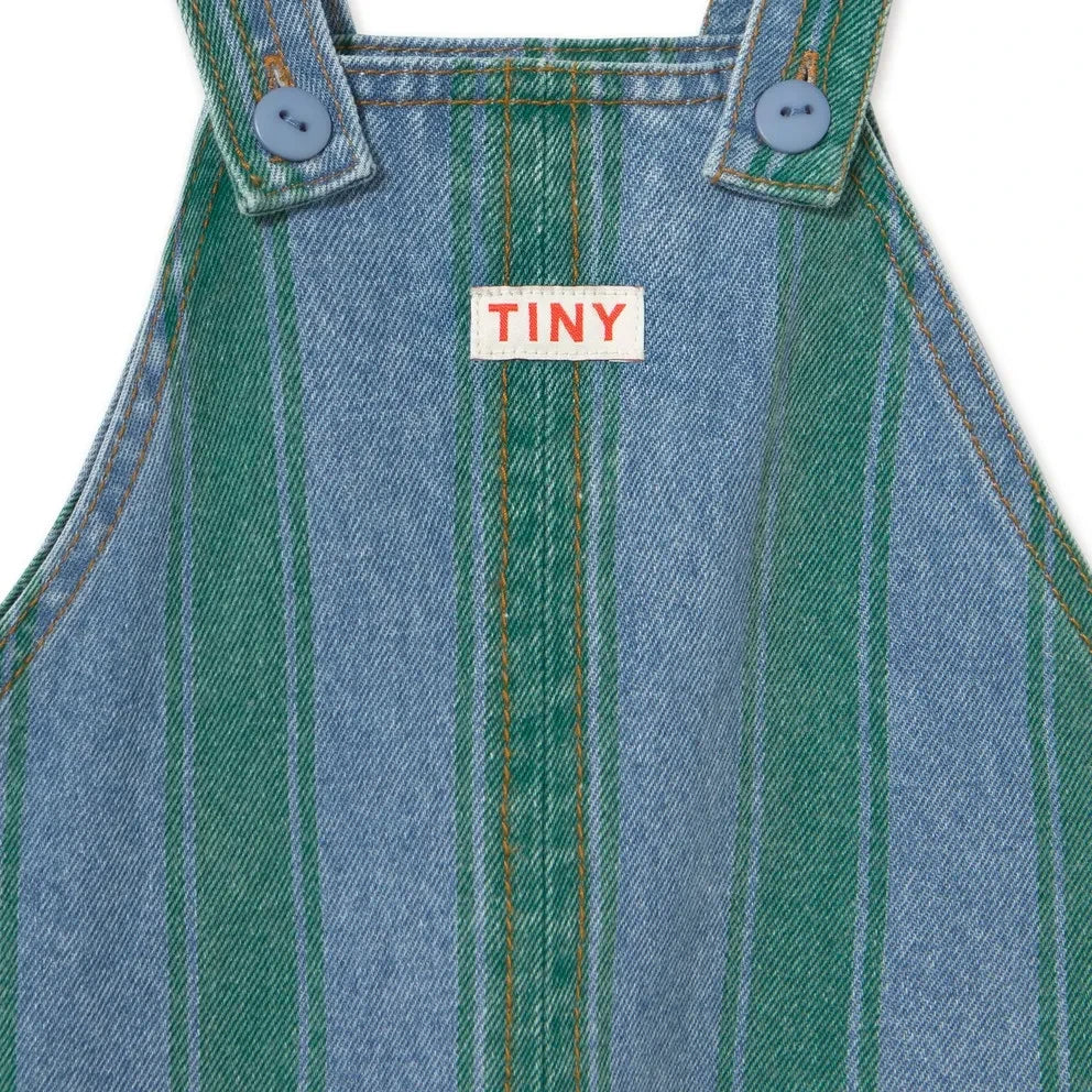 Tinycottons - Striped Denim Overalls | Blue