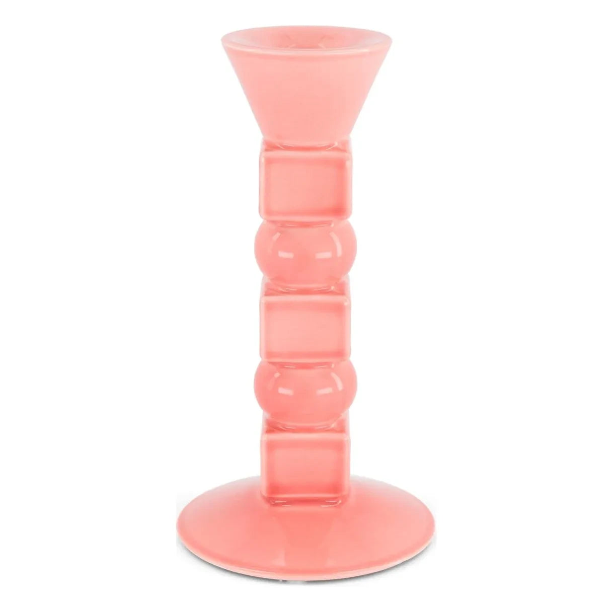 The Socialite Family - Small Ceramic Anna Candle Holder | Dust Pink