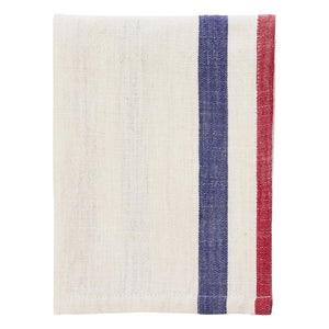 Madam Stoltz - Blue Striped Cotton Kitchen Towel