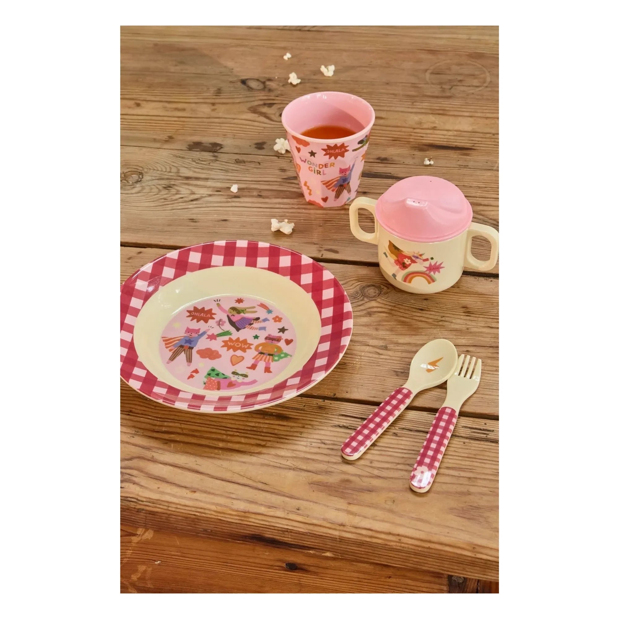 Rice - Héro melamin çorba tabağı | Pembe
