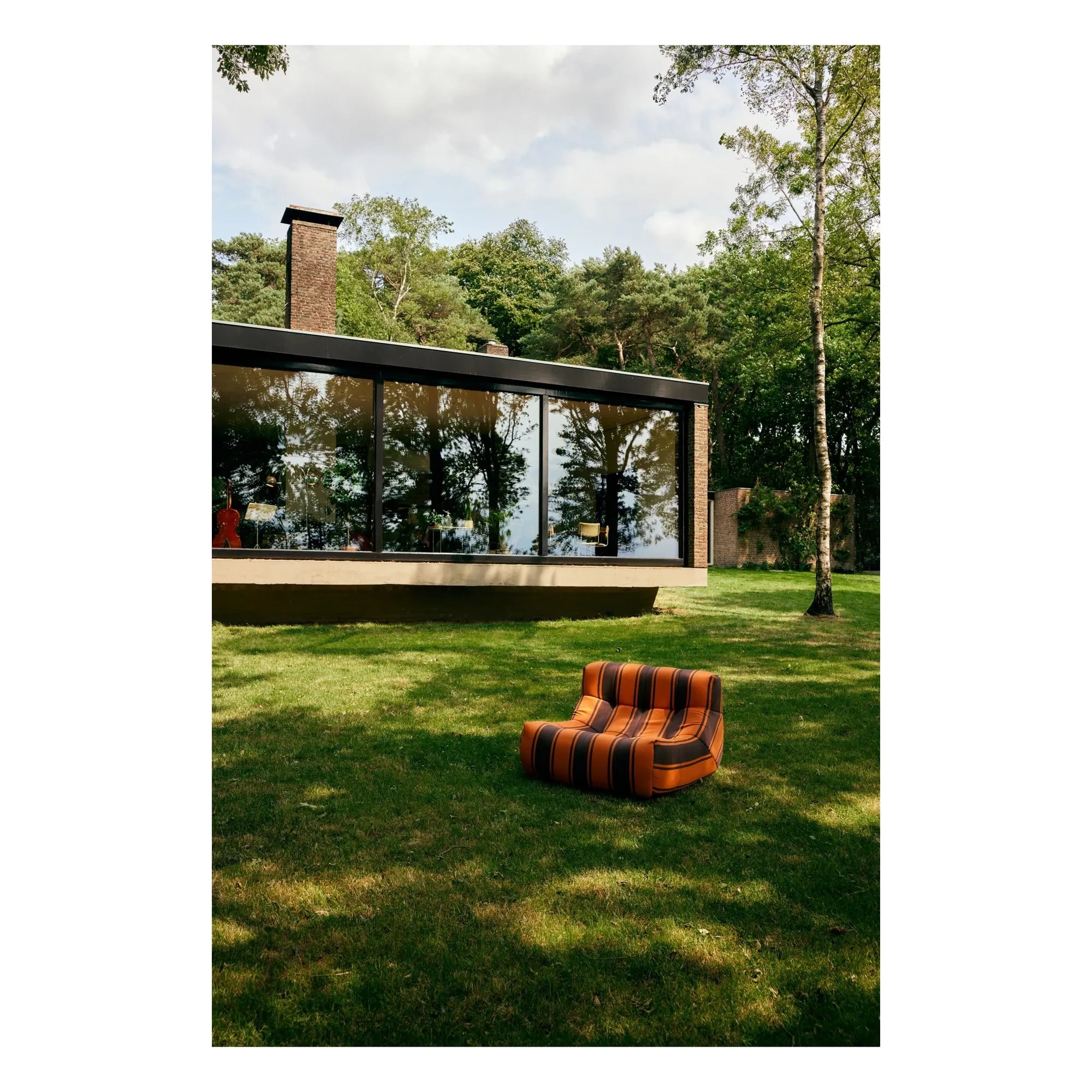 HKliving - Lazy Lounge Chair | Orange