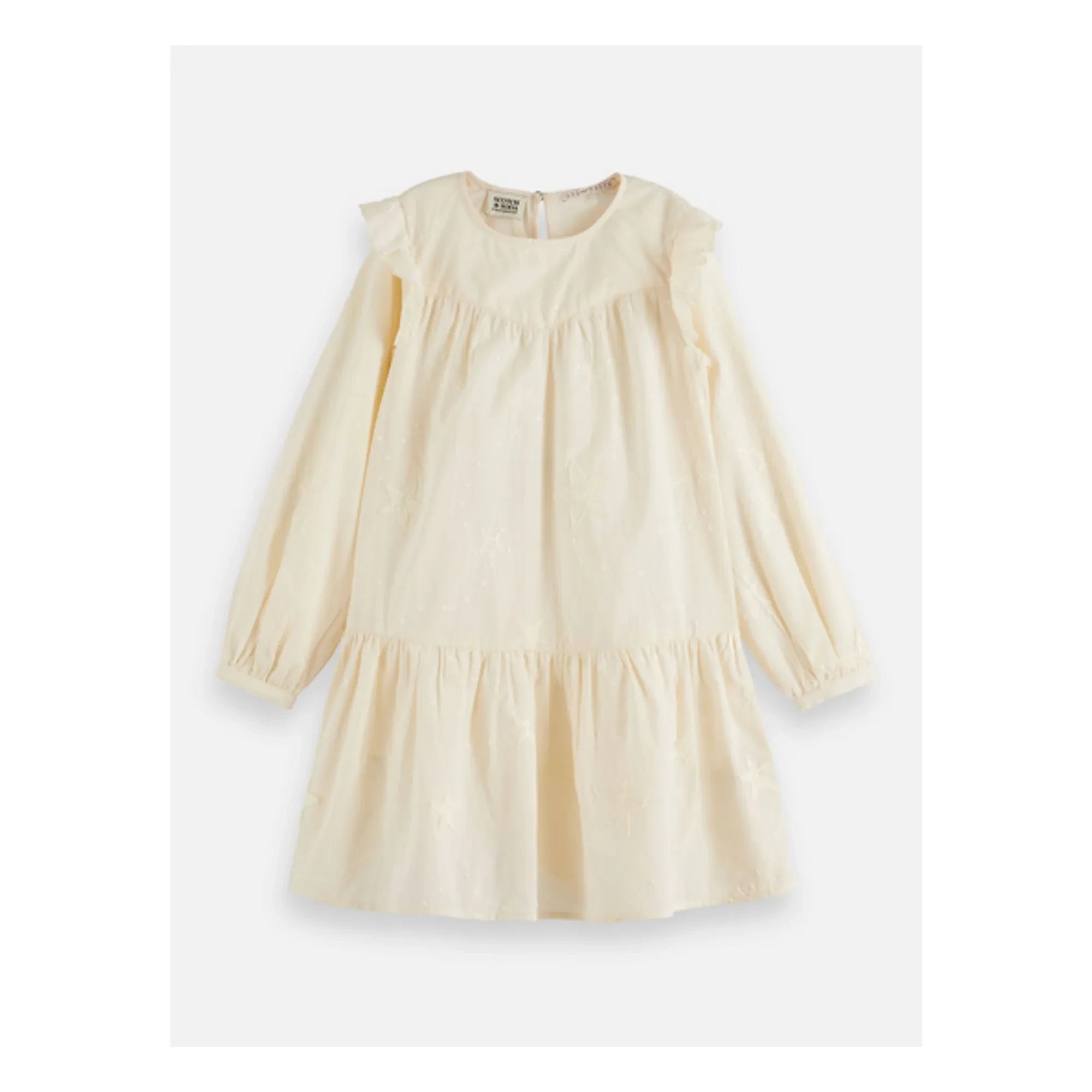 Scotch & Soda - Embroidered Ruffled Dress | Ecru