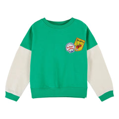 Emile et Ida - Organic Cotton Badge Sweatshirt | Green