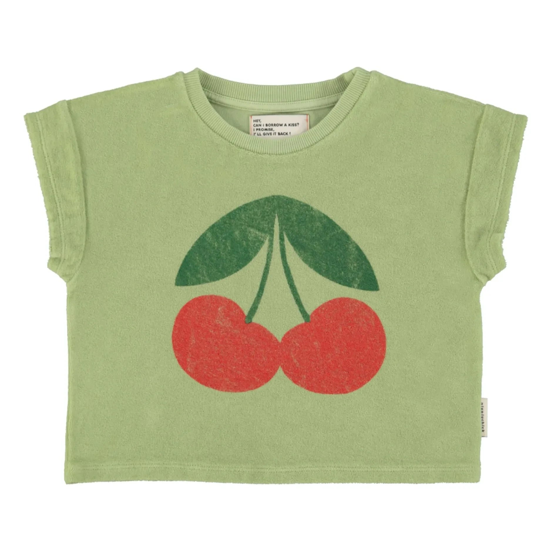 Piupiuchick - Ma Chérie Organic Cotton Sponge T-Shirt | Olive