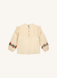 Bonton - Province Embroidered Blouse | Ecru