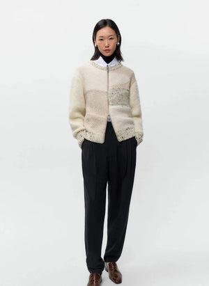 Cordera - Marled Merino Wool Cardigan | Beige