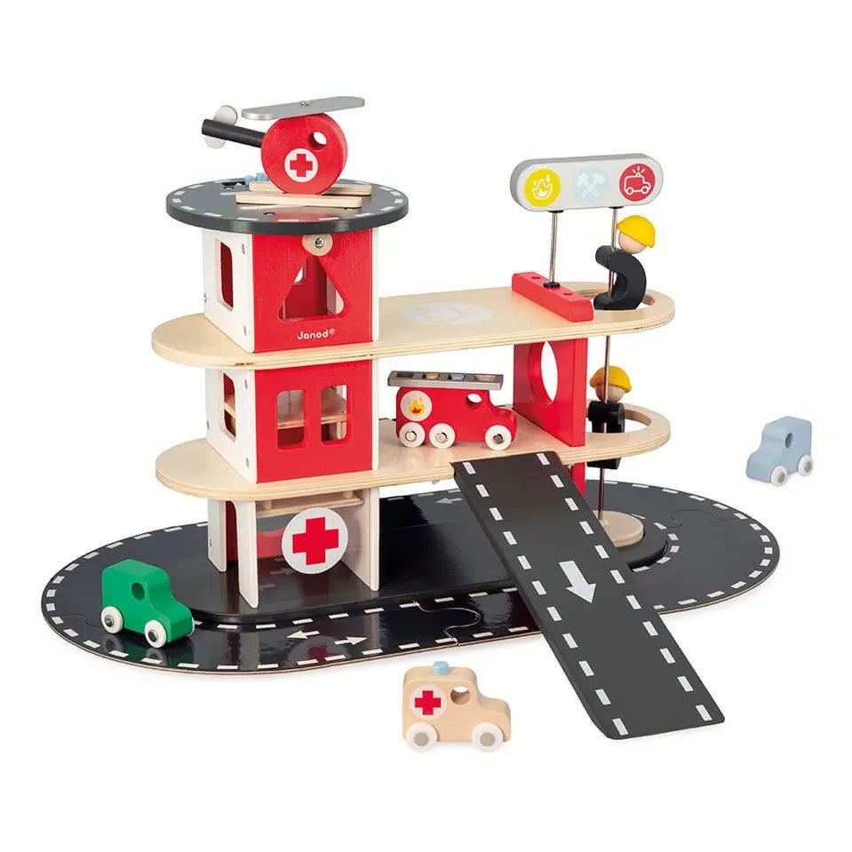 Janod - Fire Station Toy