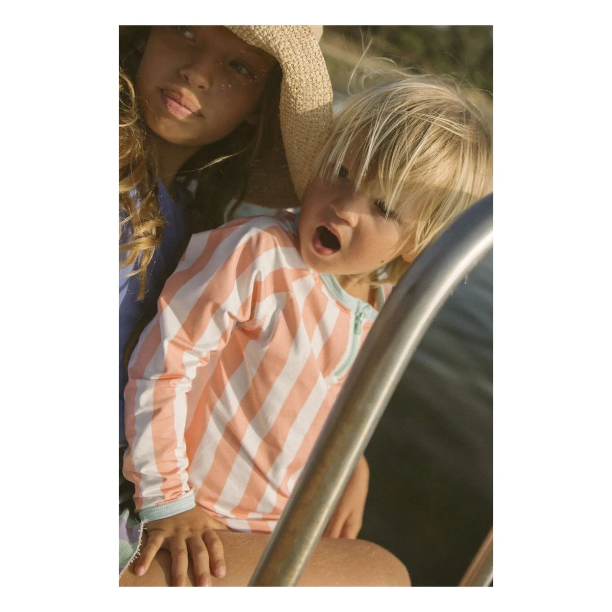 My First Cantê - Striped UV Protective T-Shirt | Pink