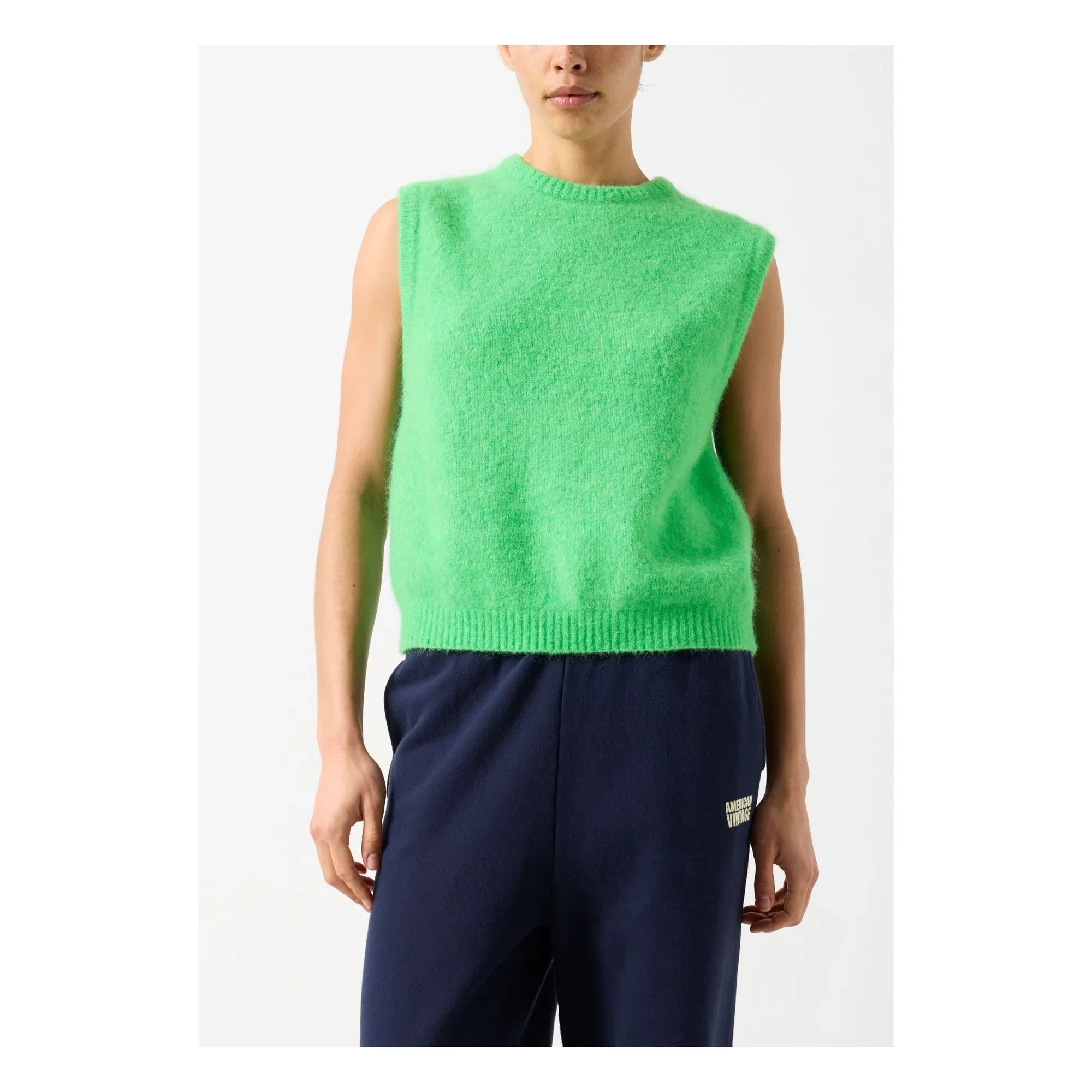 American Vintage - Vitow Wool Sleeveless Sweater | Green