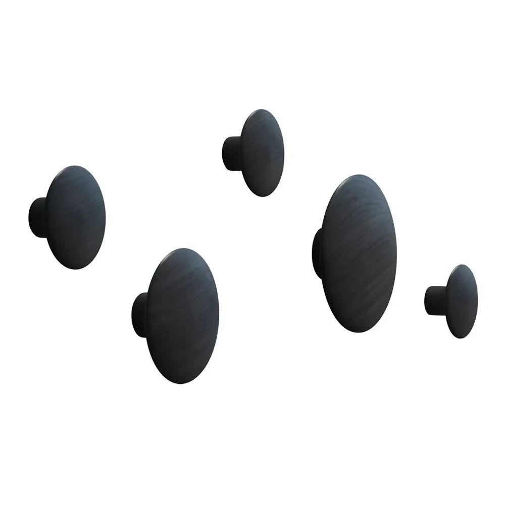 Muuto - 5'li Dots Kanca Seti - Siyah