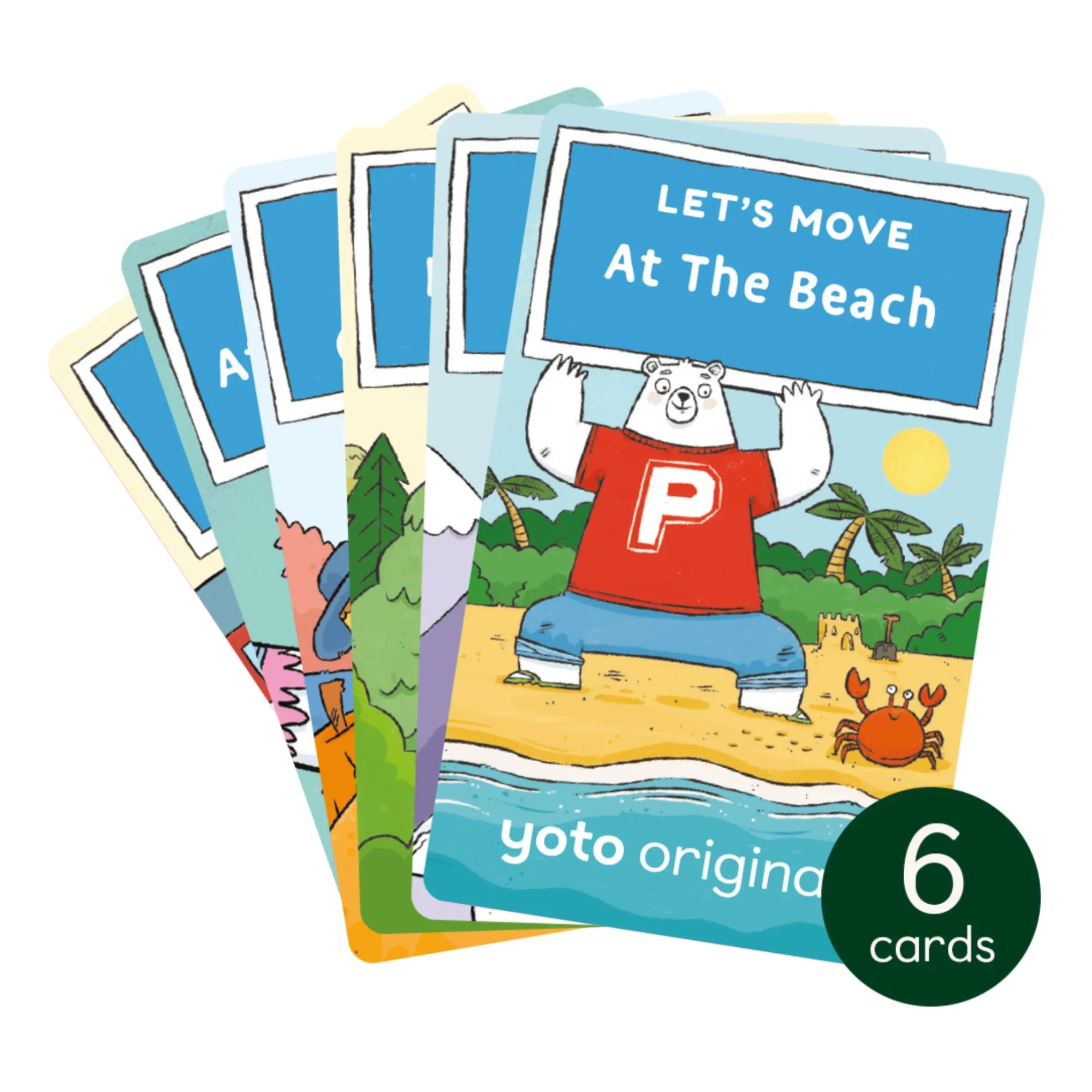 Yoto Player - Yoto Let's Move Tatilde kartları - 6'lı Paket