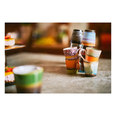 HKliving - Set of 4 Stone Porcelain Cups