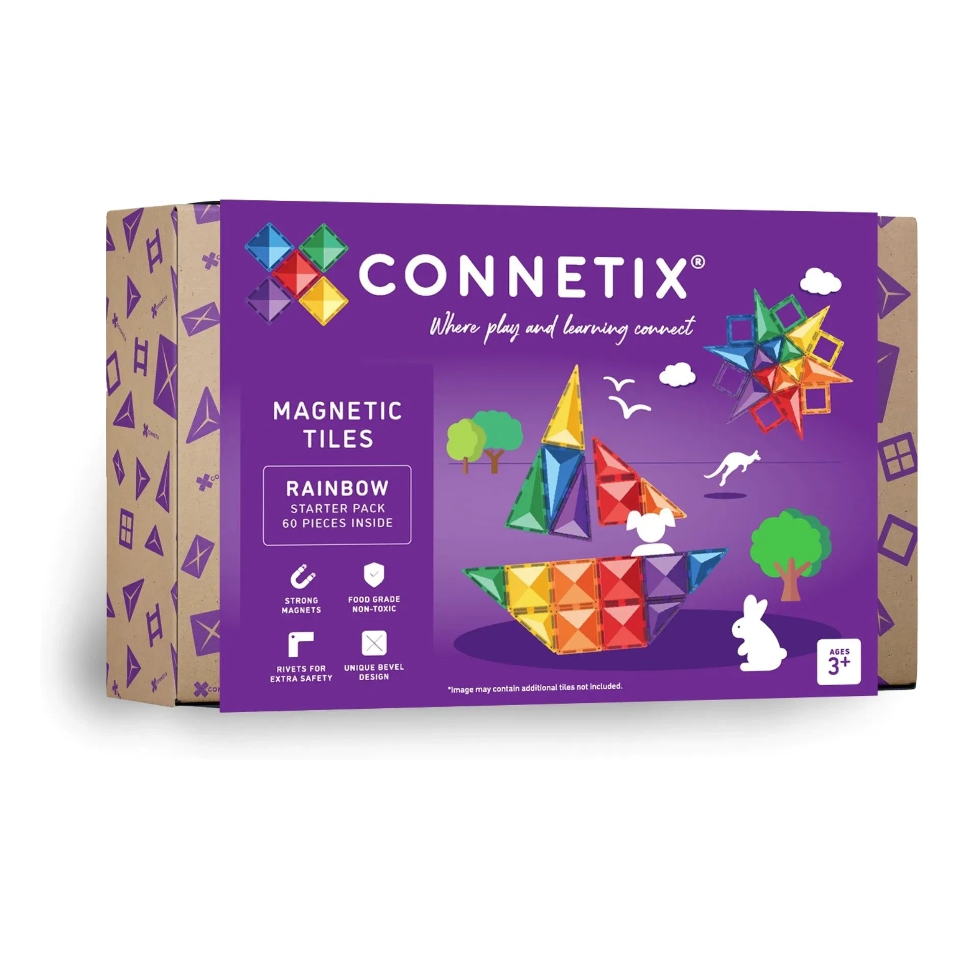 Connetix - Starter Set - 60 Pieces | Rainbow