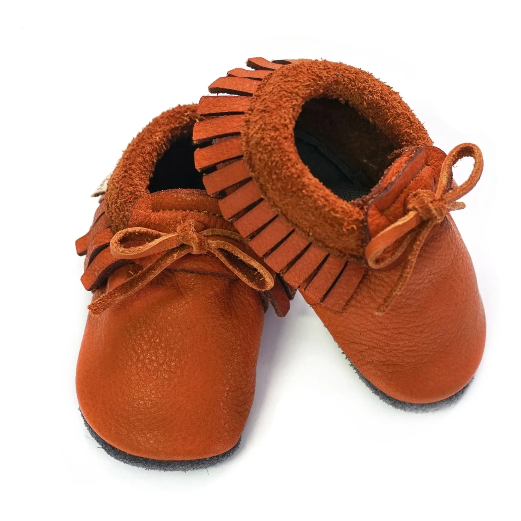 Baobaby - Fringed Knot Slippers | Orange