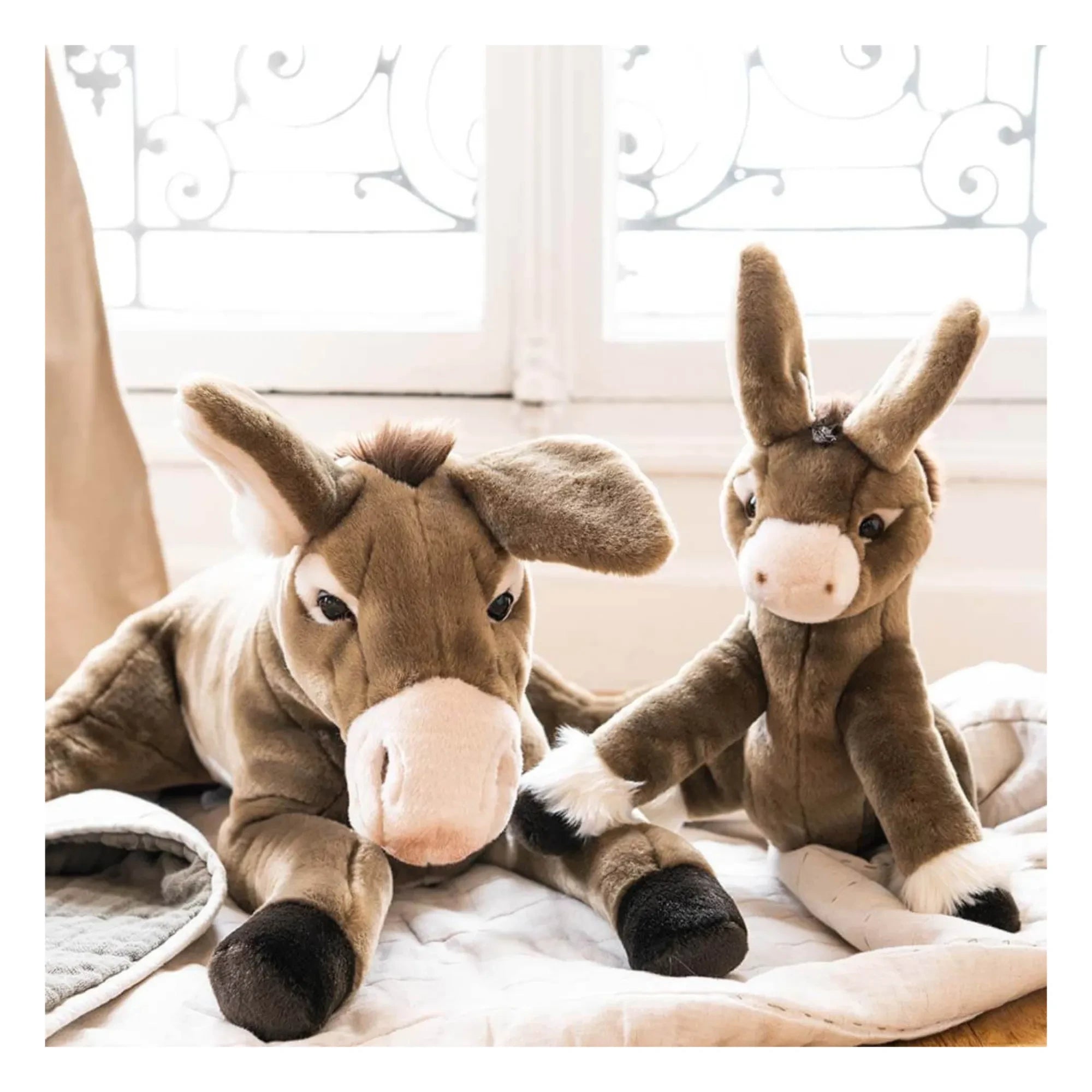 La Pelucherie - Gaston eşek peluşu | Gri