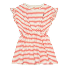 Búho - Striped Knit Dress with Strawberry Organic Cotton | Pink