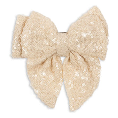 Konges Sløjd - Aries Glitter bow hair clip | Beige
