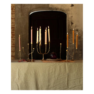 Doing Goods - Misty Recycled Rice Tripod Candle Holder | Gold