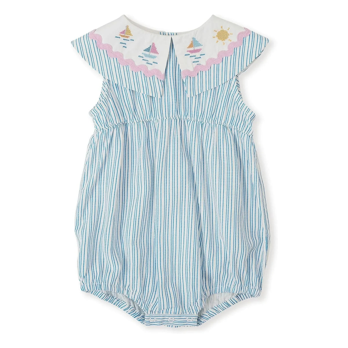 Goldie + Ace - Blue Striped Sailor Jumpsuit