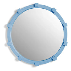 &Klevering - Chunk Round Mirror | Blue